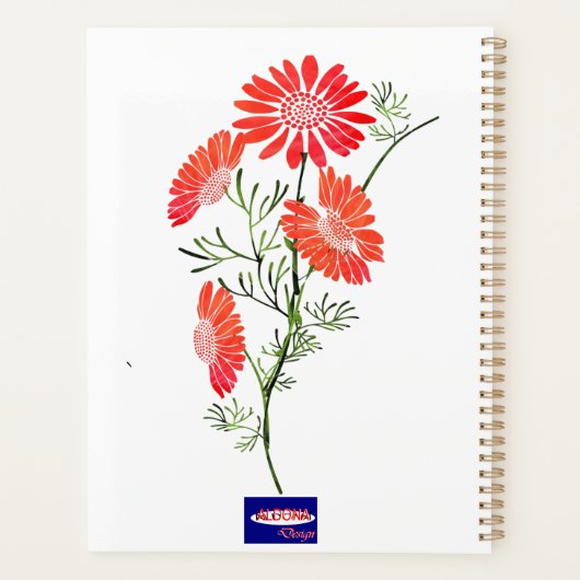 Planificateur de fleurs orange (Dos)