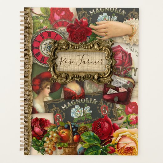 Planificateur de fleurs Rose vintage (Devant)