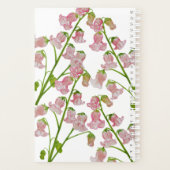 Planificateur de fleurs roses à l'aquarelle (Dos)