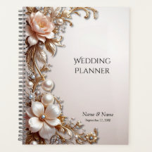 Planificateur de Fleurs Roses et Blanches Douces