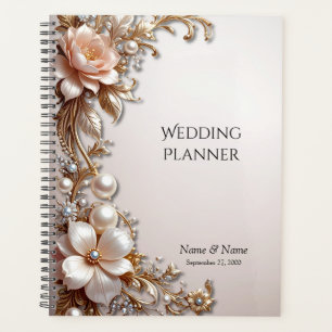 Planificateur de Fleurs Roses et Blanches Douces