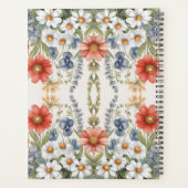 Planificateur de fleurs sauvages colorées (Dos)