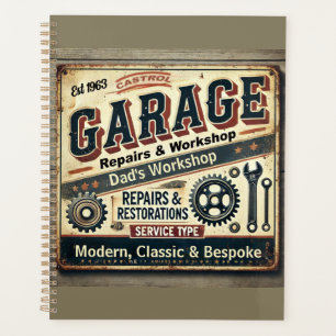 Planificateur de garage vintage personnalisé