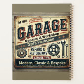 Planificateur de garage vintage personnalisé (Dos)
