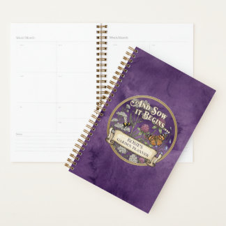 Planificateur de jardin violet – Cahier personnali