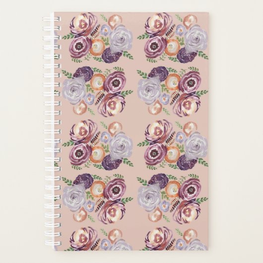 Planificateur de jour Motif rose (Devant)