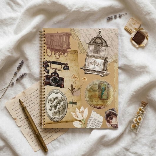 Planificateur de journal Vintage romantique