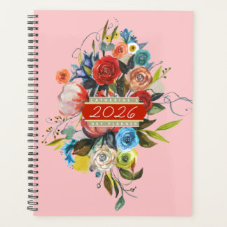 Planificateur de journée Bouquet d'aquarelle douce