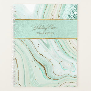 Planificateur de la Monnaie Mariage Agate Abstrait