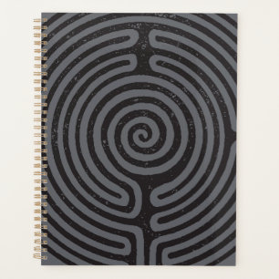 Planificateur de labyrinthe du cercle noir (gris)