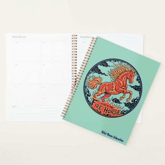 Planificateur de l'Année du Cheval de Feu (Devant avec enveloppe)