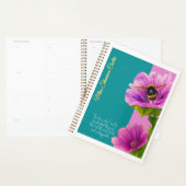 Planificateur de l'enseignant avec des fleurs de s (Devant avec enveloppe)