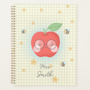 Planificateur de l'enseignant de pomme mignonne