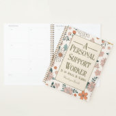 Planificateur de livres de notes florale personnal (Devant avec enveloppe)