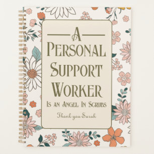 Planificateur de livres de notes florale personnal