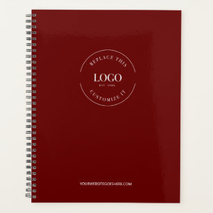Planificateur de logo personnalisé minimaliste rou