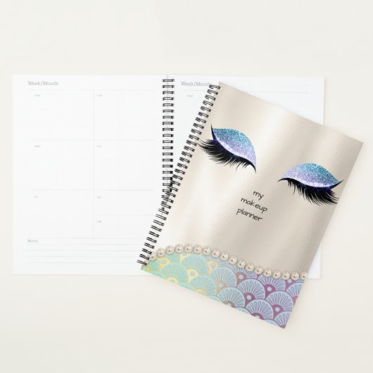 Planificateur de maquillage Eyelash Design Planner (Devant avec enveloppe)