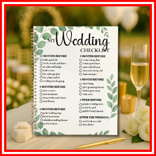 Planificateur de mariage aux feuilles de eucalyptu