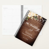 Planificateur de mariage floral Wood & Blush Rose (Devant avec enveloppe)