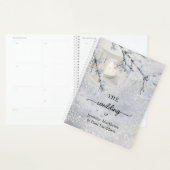 Planificateur de mariage hivernal de neige mousseu (Devant avec enveloppe)