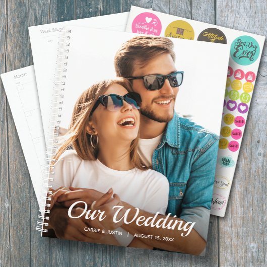 Planificateur de mariage mensuel hebdomadaire de p