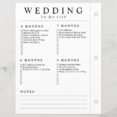 Planificateur de mariage minimal 12 - 5 mois page (Dos)