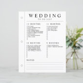 Planificateur de mariage minimal 12 - 5 mois page (Debout devant)