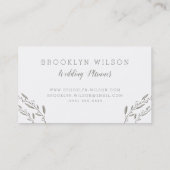 Planificateur de mariage personnalisé Carte de vis (Dos)