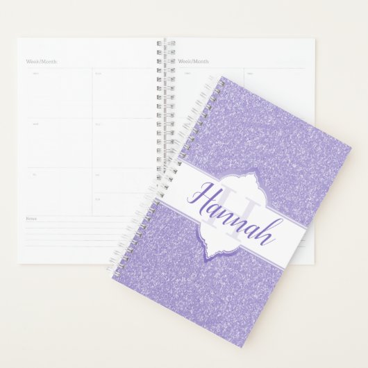 Planificateur de monogramme de Parties scintillant (Devant avec enveloppe)