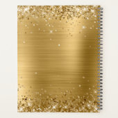 Planificateur de monogramme de style feuille d'or (Dos)