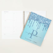 Planificateur de monogramme élégant avec gouttes d (Devant avec enveloppe)