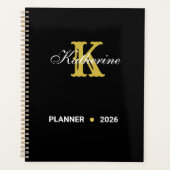 Planificateur de monogramme personnalisé Nom et in (Devant)