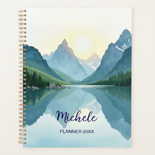 Planificateur de Montagne à l'Aquarelle Paysage