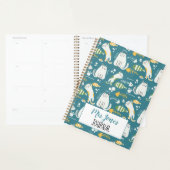 Planificateur de motif de professeur de chats (Devant avec enveloppe)