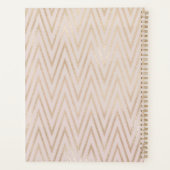 Planificateur de Motifs géométriques rose et or (Dos)