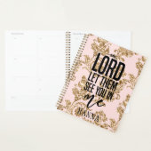 Planificateur de motivations en or rose personnali (Devant avec enveloppe)