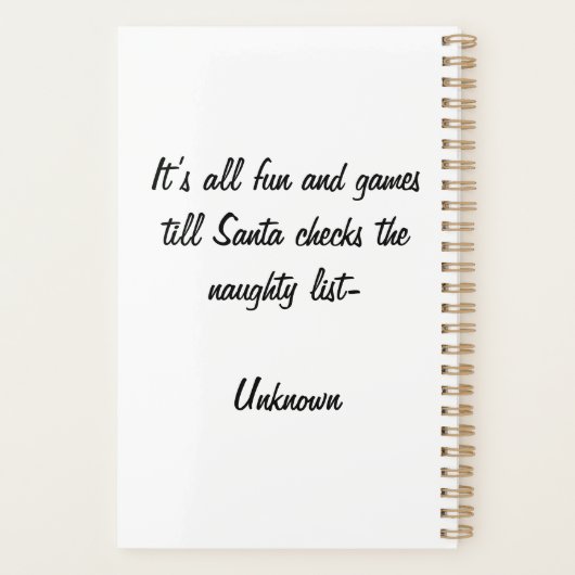 Planificateur de Noël (Dos)