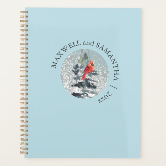 Planificateur de Noël Aquarelle Hiver Merveilleux (Devant)