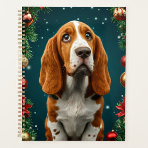 🎁Planificateur de Noël Basset Hound Cadeau de fêt