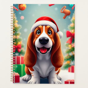 🎄 Planificateur de Noël Basset Hound Cadeau de va