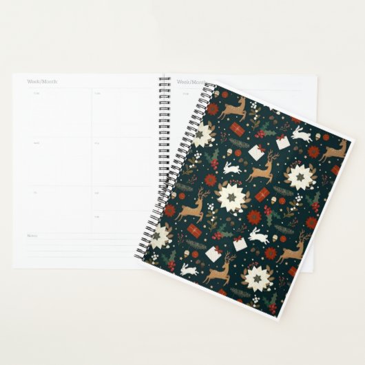planificateur de noël - couverture mignonne planif (Devant avec enveloppe)