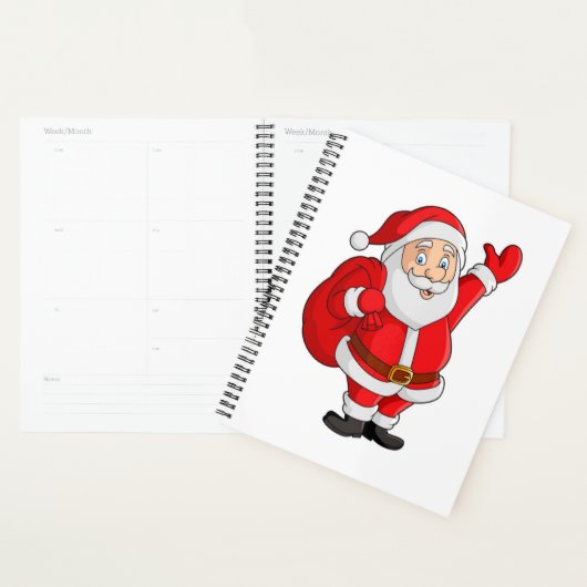 Planificateur de Noël père Noël (Devant avec enveloppe)