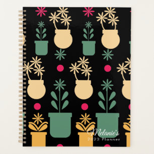 Planificateur de nom botanique de fleurs fraîches
