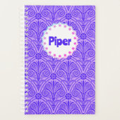 Planificateur de nom de Boho Motif violet (Devant)