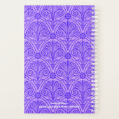 Planificateur de nom de Boho Motif violet (Dos)