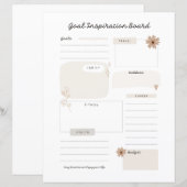 Planificateur de page de tableau d'inspiration d'o (Devant / Derrière)