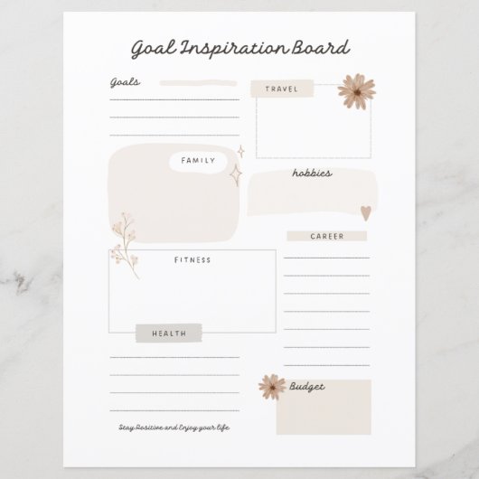 Planificateur de page de tableau d'inspiration d'o (Devant)