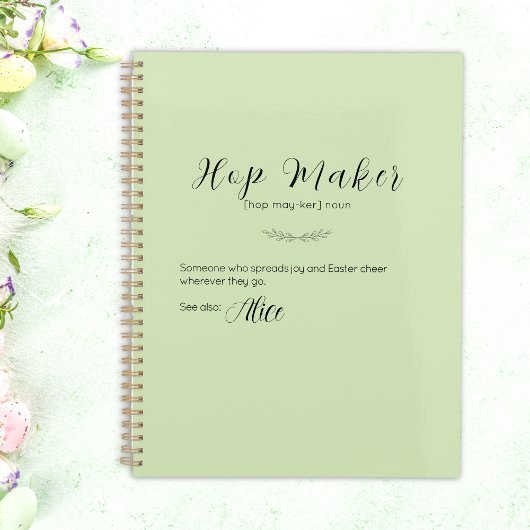 Planificateur de Pâques "Hop Maker" Lime vert pers