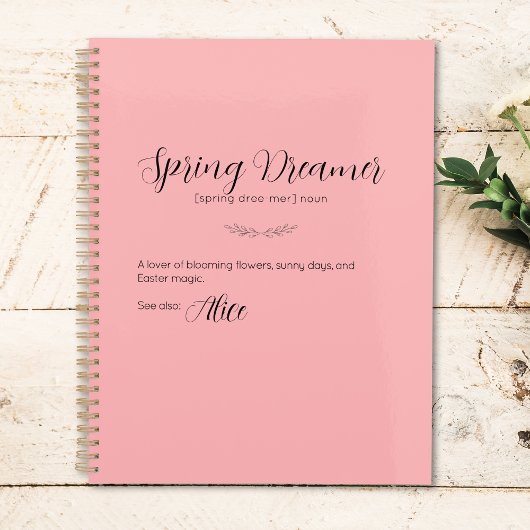 Planificateur de Pâques rose "Spring Dreamer" pers