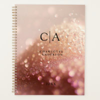 Planificateur de Parties scintillant Monogrammes